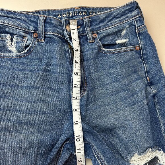 American Eagle Mom Stretch Mom Straight Women's Jean with Distressing Size: 2R - Picture 11 of 16